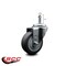 Service Caster 3.5'' Thermoplastic Rubber Wheel Swivel 7/16'' Grip Ring Stem Caster SCC-GR20S3514-TPRB-716138 - alternate 3